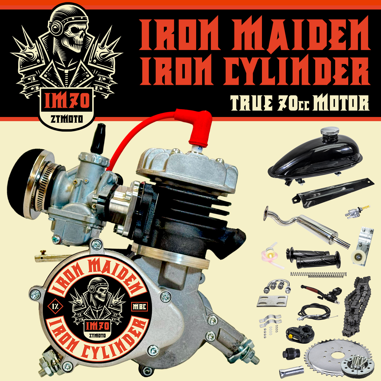 What bike kit you have for the iron engine ready bike kit available? Im interested buying the bike motor with iron?
